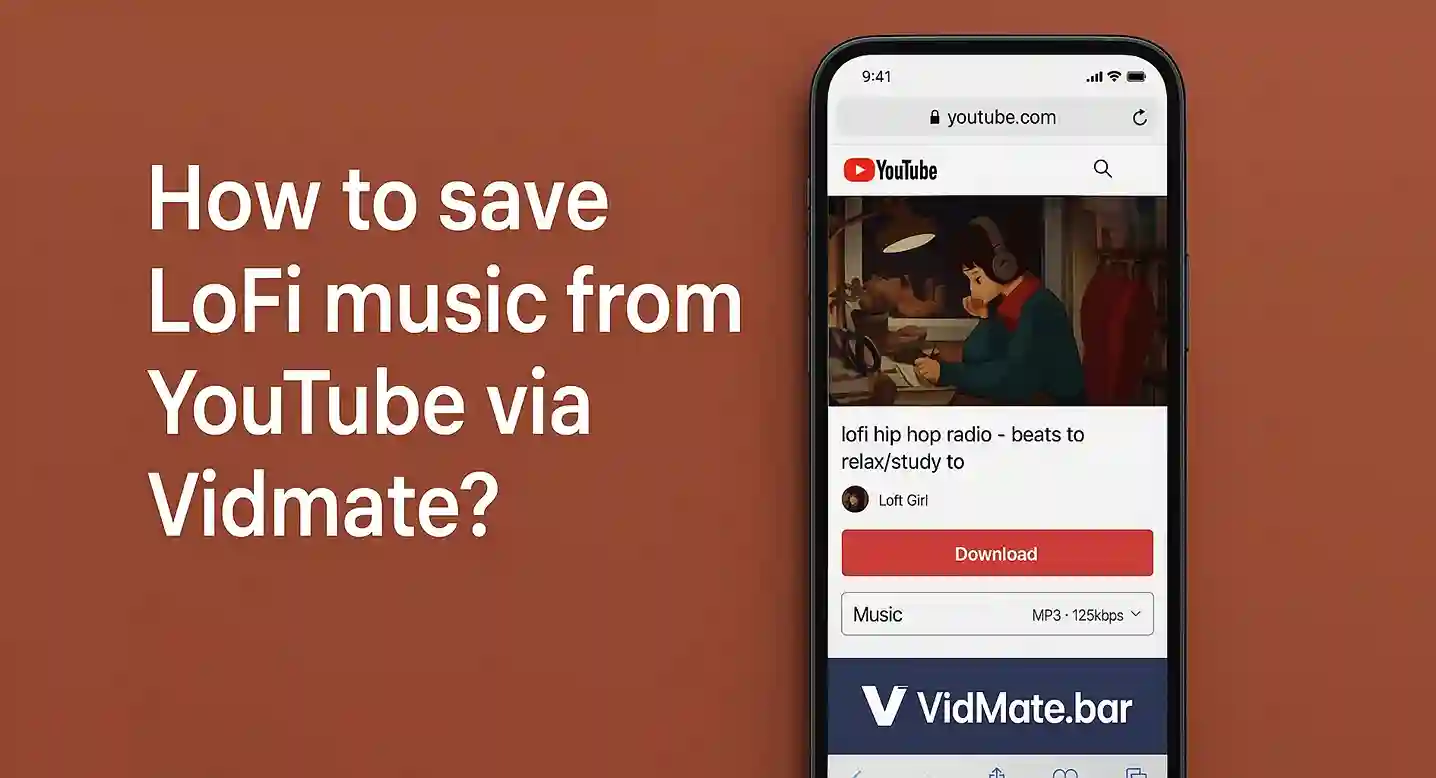 How to save LoFi music from YouTube via Vidmate?